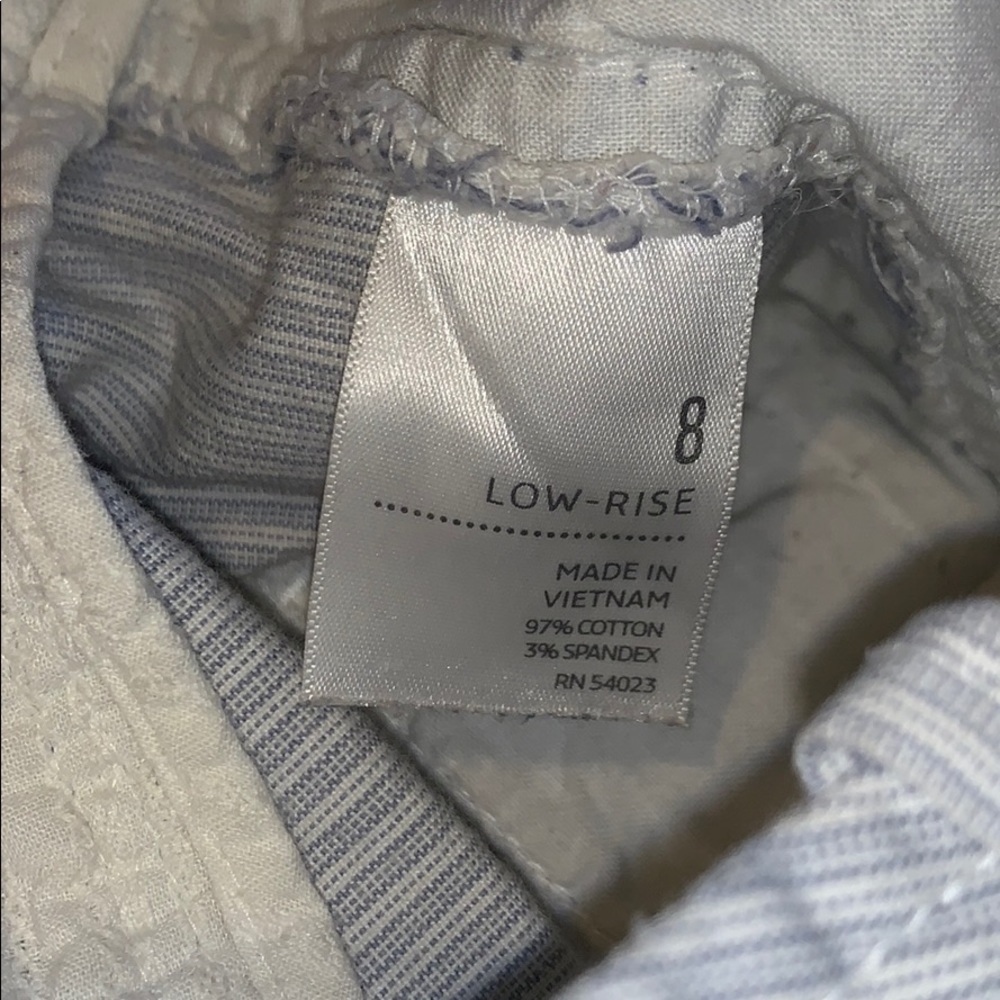 White & Pale Blue Striped Shorts *2 for $5* - Picture 7 of 8